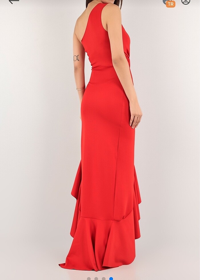 Kırmızı abiye mezuniyet elbisesi - Görsel 3