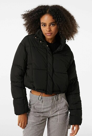 Bershka kısa crop mont