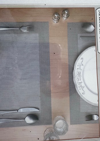 Bej Gri Desenli Modern Amerikan Servisi 4'lü - Görsel 2