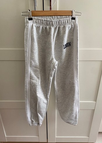 Gri Kapüşonlu Baskılı çocuk eşofman takımı - Görsel 4