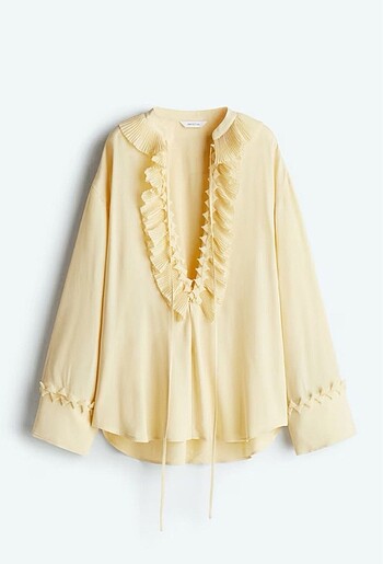 h&m sarı bluz