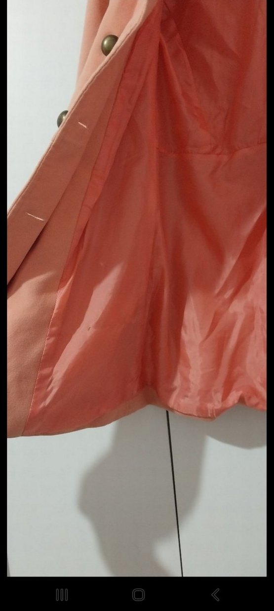 Düğmeli Bej Midi Kadın Kaban - Görsel 3