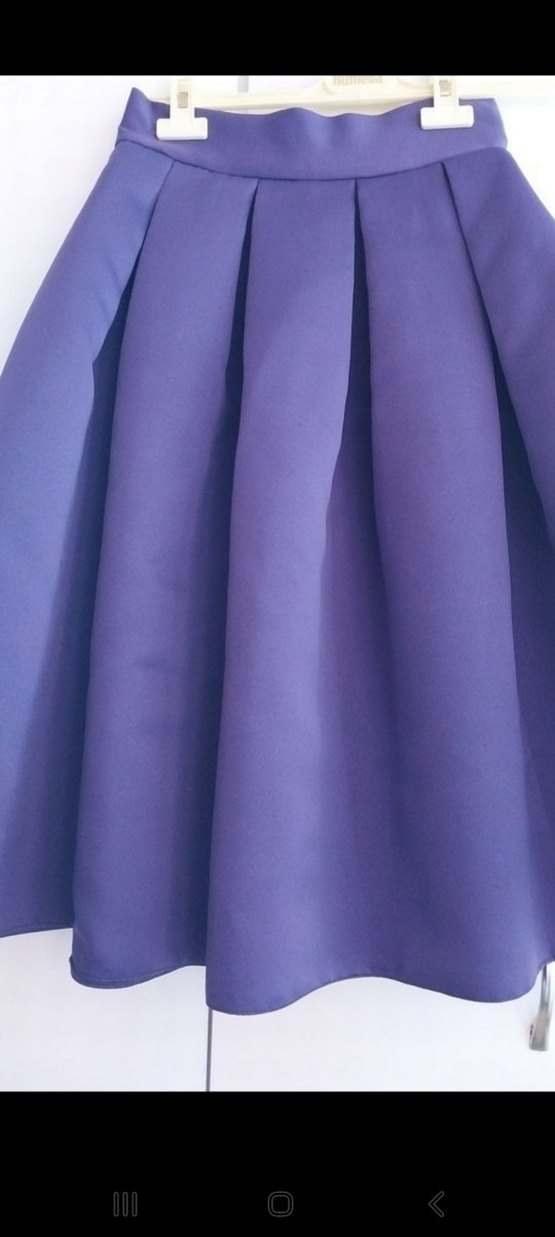 Mor Pilili Midi Kadın Etek - Görsel 2