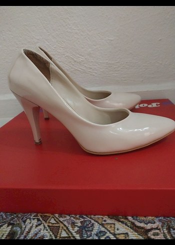 Diger Beyaz Stiletto Kadın Ayakkabı (10cm)
