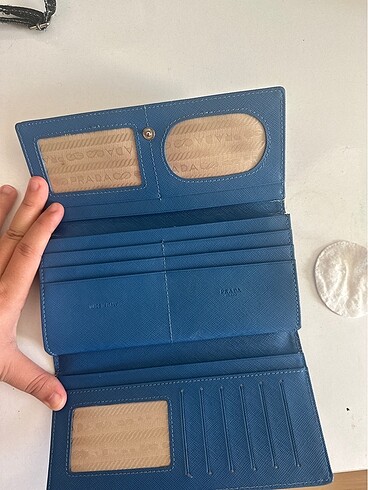  Beden mavi Renk Prada cüzdan