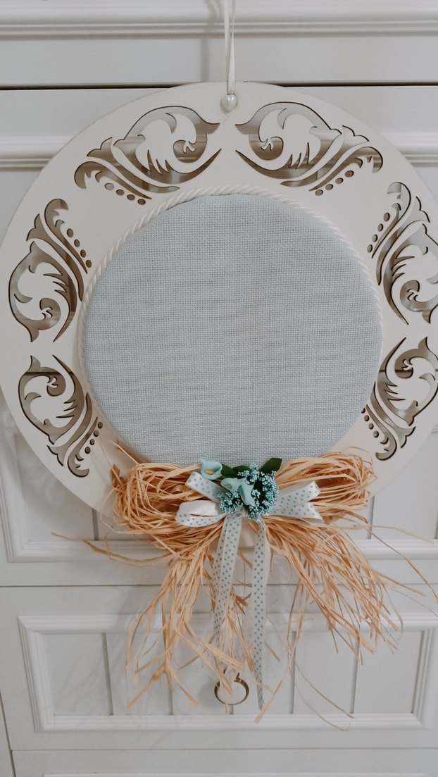 Beyaz Dekoratif Çerçeveli kapı Süsü - Görsel 2