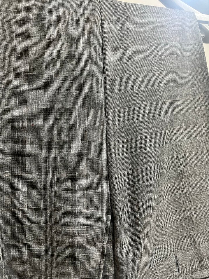 Düğmeli Gri Erkek Kumaş Pantolon - Görsel 2