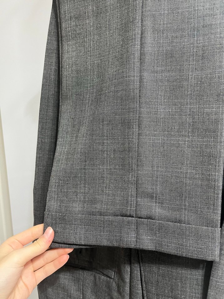 Düğmeli Gri Erkek Kumaş Pantolon - Görsel 3