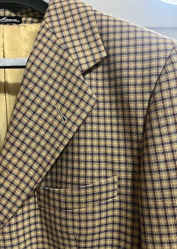 Düğmeli Kahverengi Erkek Yün Ceket - Görsel 2