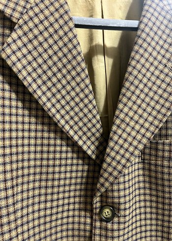 Düğmeli Kahverengi Erkek Yün Ceket - Görsel 6