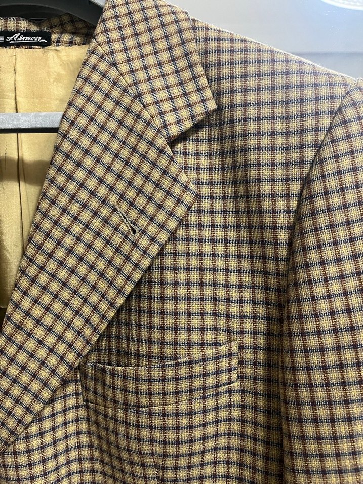 Düğmeli Kahverengi Erkek Yün Ceket - Görsel 2