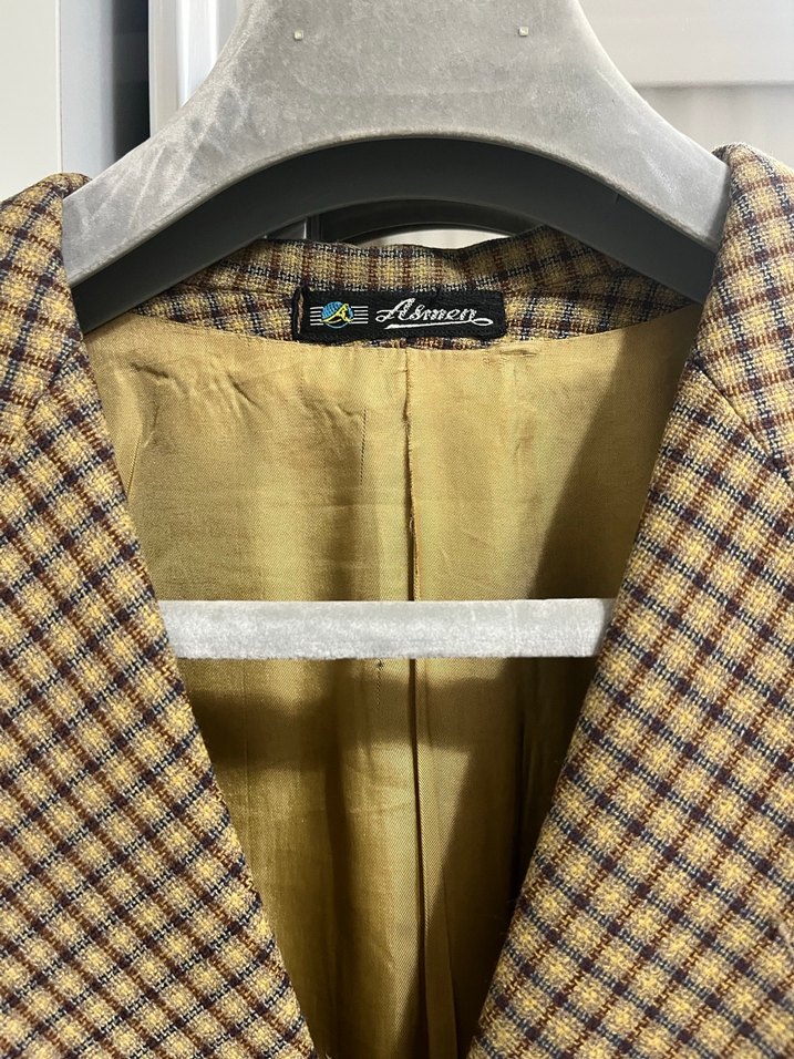 Düğmeli Kahverengi Erkek Yün Ceket - Görsel 3