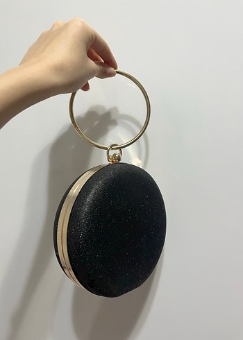 Zincir Detaylı Siyah Yılan Desenli Kadın Portföy Çanta - Görsel 2