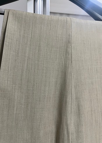 Bej Keten Düğmeli Erkek Pantolon - Görsel 2