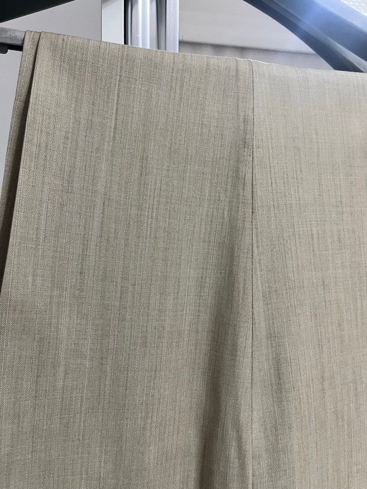 Bej Keten Düğmeli Erkek Pantolon - Görsel 2