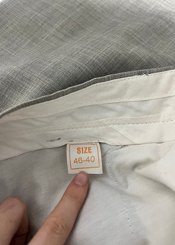 Gri Keten Regular Fit Pilili Erkek Pantolon - Görsel 4