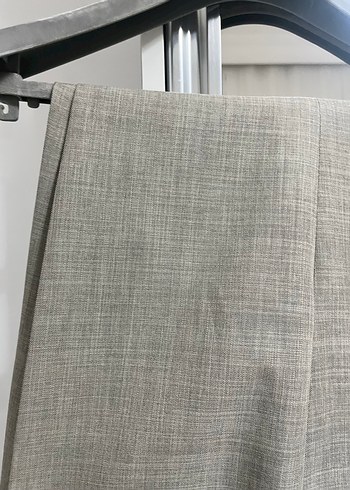 Gri Keten Regular Fit Pilili Erkek Pantolon - Görsel 2