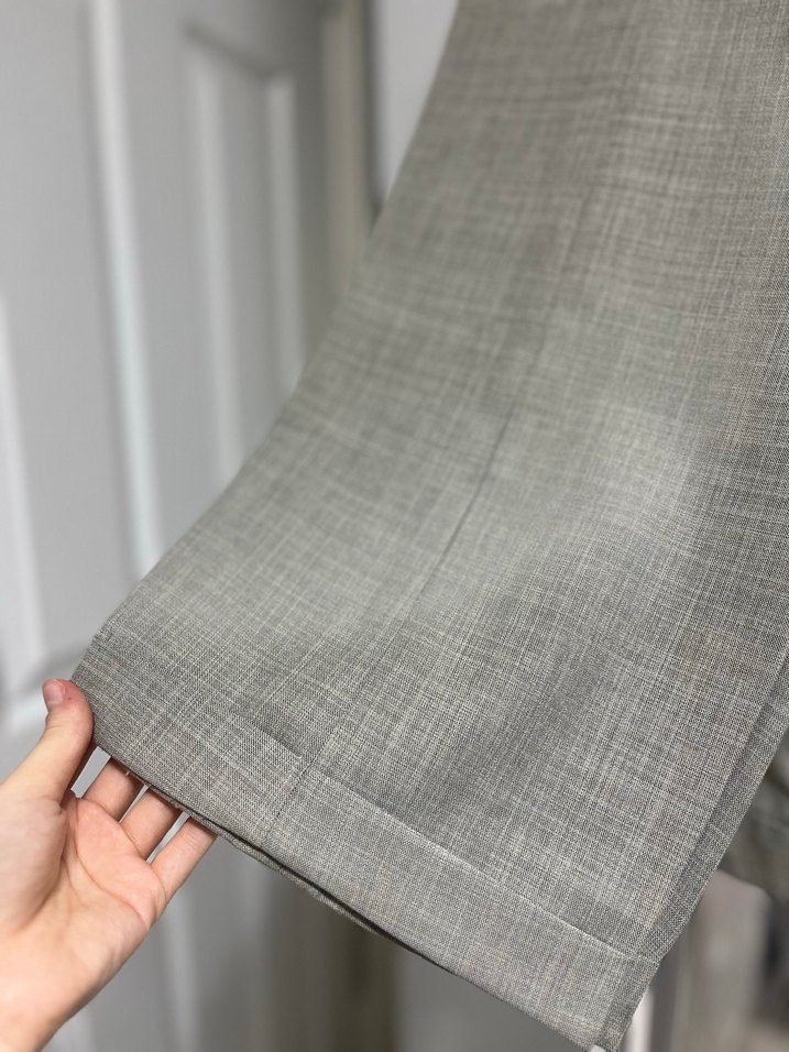 Gri Keten Regular Fit Pilili Erkek Pantolon - Görsel 3