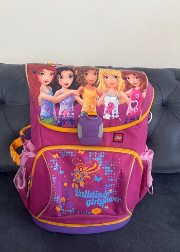 Mor Renkli Kız Çocuk Okul Çantası