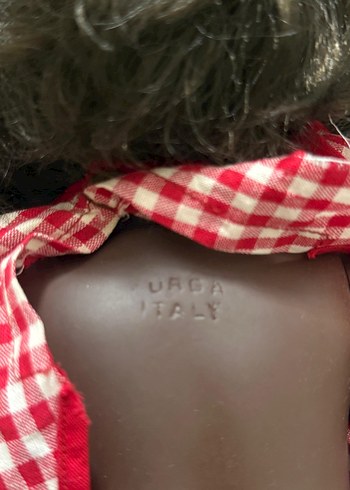 Beden Renk Kahverengi bebek, kırmızı kareli elbise furga bebek