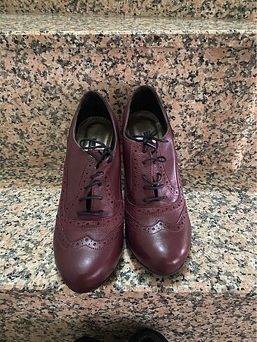38 Beden Bordo topuklu ayakkabı