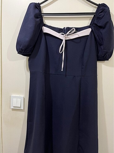 Lacivert karpuz kollu 44 beden elbise - Görsel 6