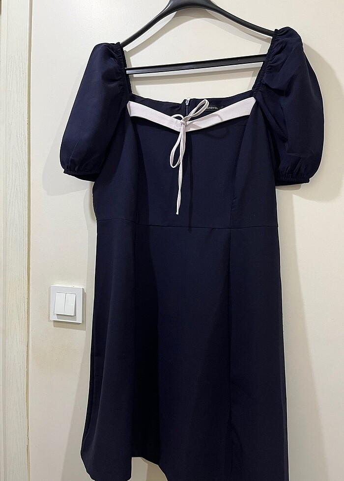 Lacivert karpuz kollu 44 beden elbise - Görsel 2