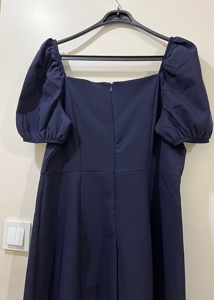 Lacivert karpuz kollu 44 beden elbise - Görsel 4