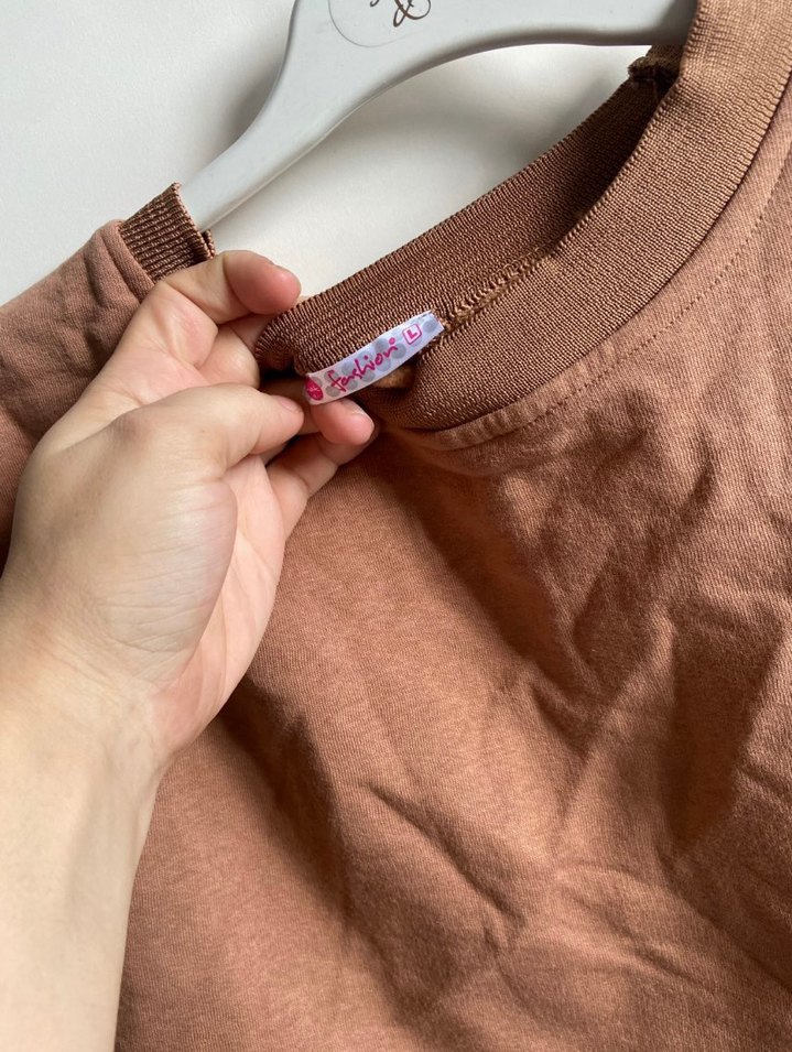 Bej Kolsuz Tişört - Görsel 3
