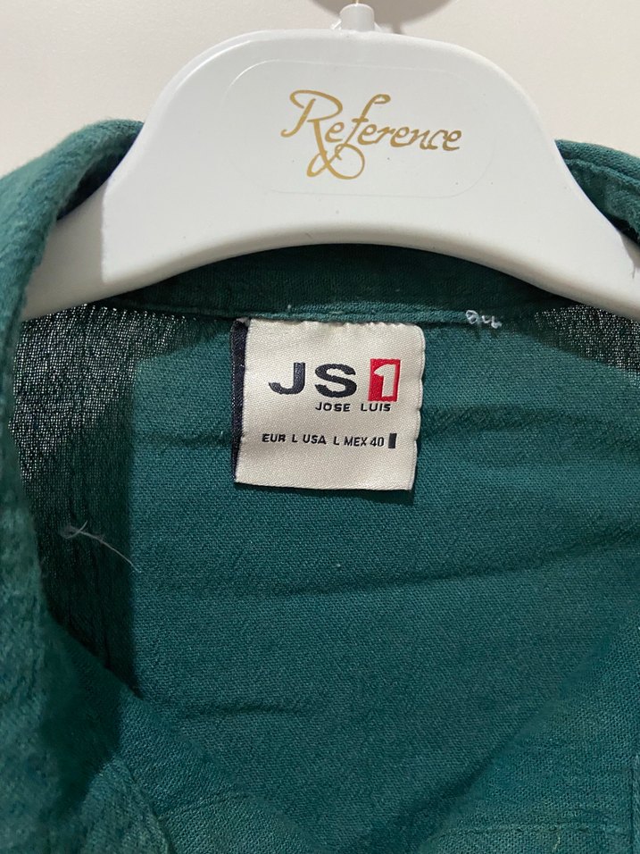 Yeşil Düğmeli erkek Keten Gömlek - Görsel 3