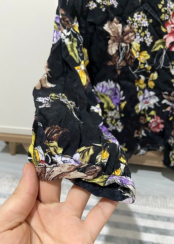 Çiçek Desenli Bohem Kadın Bluz - Görsel 3