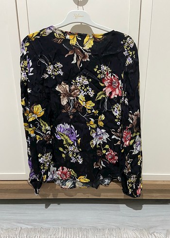 Çiçek Desenli Bohem Kadın Bluz - Görsel 4