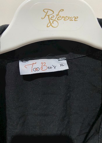 Düğmeli Siyah Keten Kadın Gömlek - Görsel 2