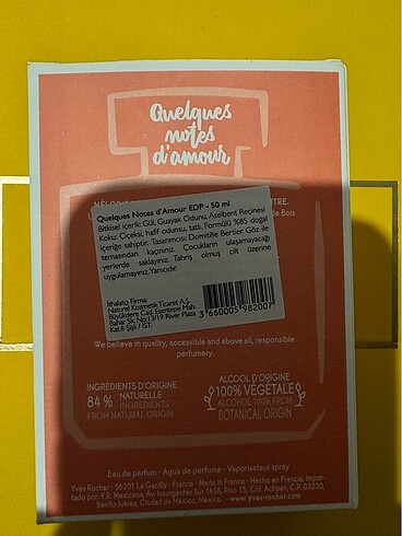 Yves Rocher Yves rocher Quelques notes damour edp