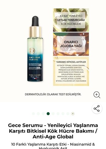 Yves rocher anti age global serum 30 adet 1 şişeye eş değer - Görsel 6