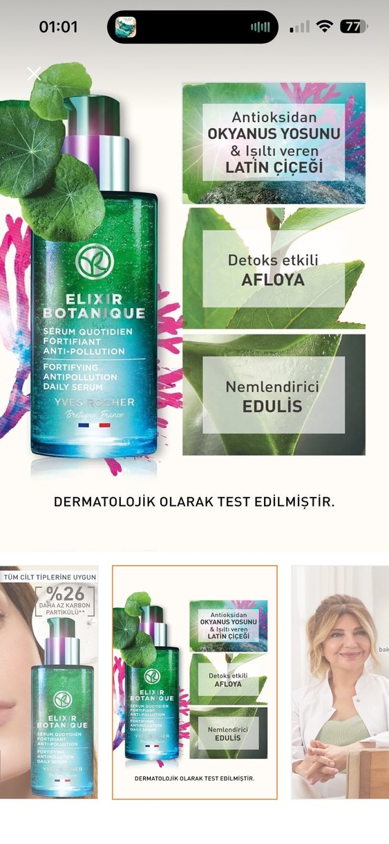 Yves Rocher Yaşlanma Karşıtı Elixir Botanique Günlük Serum 50ml - Görsel 3