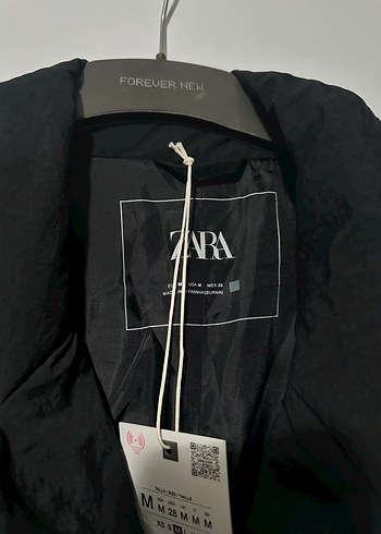 ZARA Siyah Kemerli Midi kadın montu hiç giyilmedi - Görsel 2