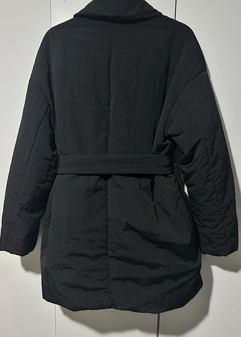 ZARA Siyah Kemerli Midi kadın montu hiç giyilmedi - Görsel 9