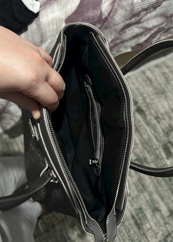 Pierre cardin Siyah Deri Tokalı Kadın Çanta - Görsel 6