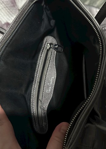 Pierre cardin Siyah Deri Tokalı Kadın Çanta - Görsel 5