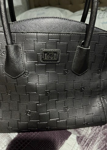 Pierre cardin Siyah Deri Tokalı Kadın Çanta - Görsel 4