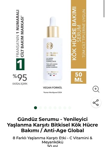 Yves Rocher Anti-Age Global serum 30ml - Görsel 3