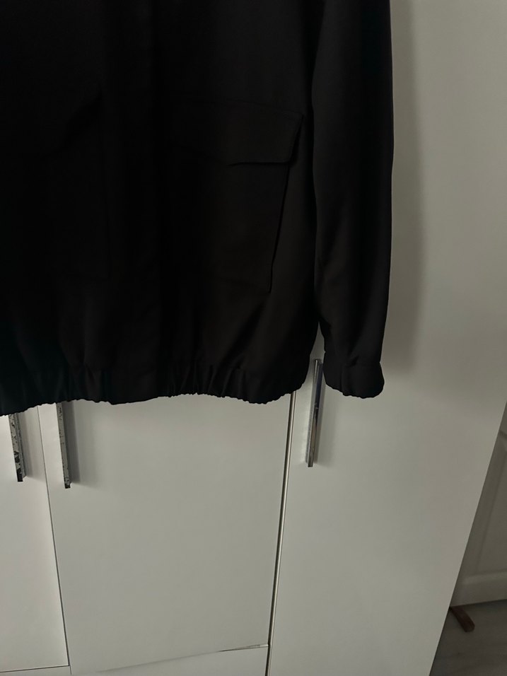 Zara Siyah Keten Oversize Kadın Ceket Hiç Giyilmedi - Görsel 3