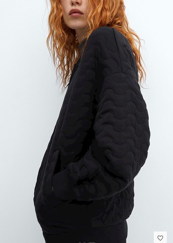 Mango Siyah Fermuarlı Kadın Ceket - Görsel 9