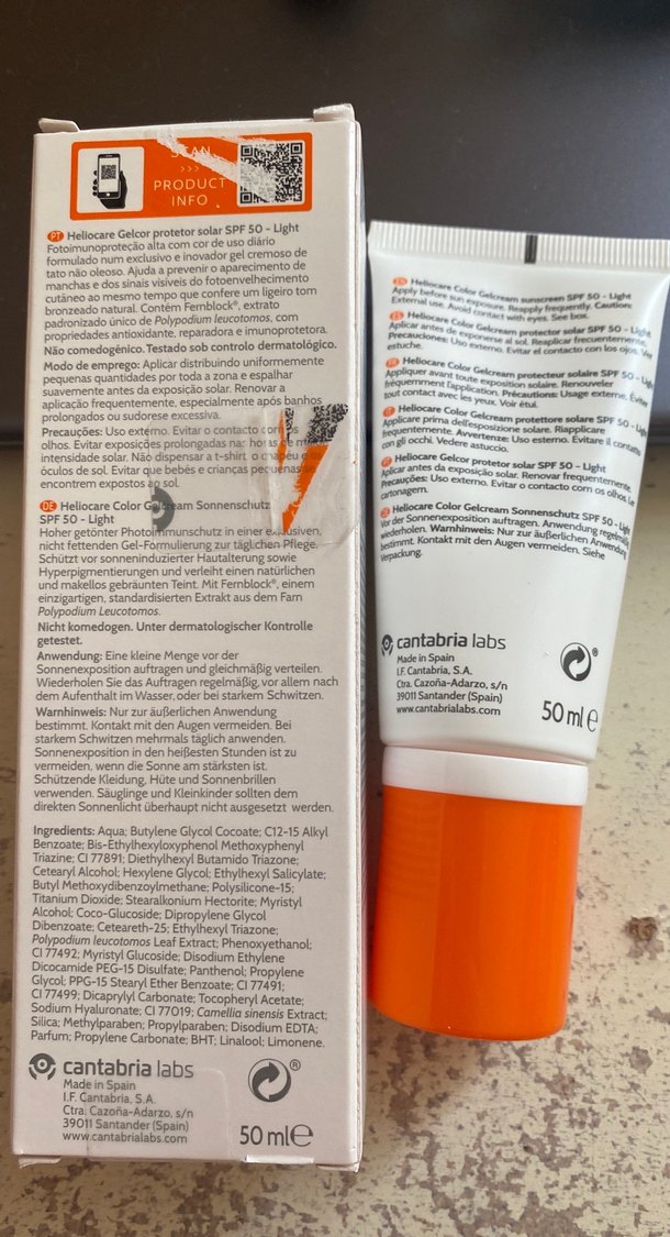 Heliocare Color SPF 50 Renkli Güneş Koruyucu Jel Krem LIGHT - Görsel 2