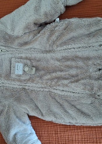 açık kahve Kürklü Bebek Tulumu - Görsel 2