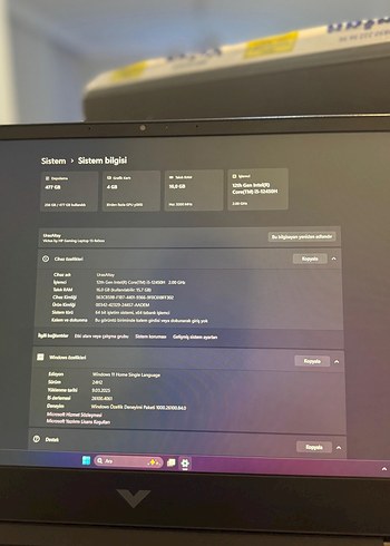 Beden Renk Mavi HP Gaming Laptop 15-ef1000nt