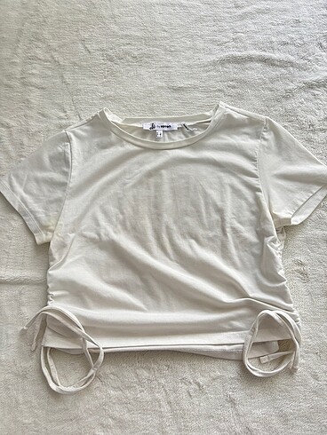 Koton Crop Tişört Yanları Büzgülü