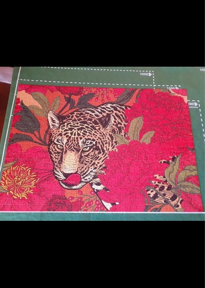1000 parça puzzle - leopar - Görsel 2