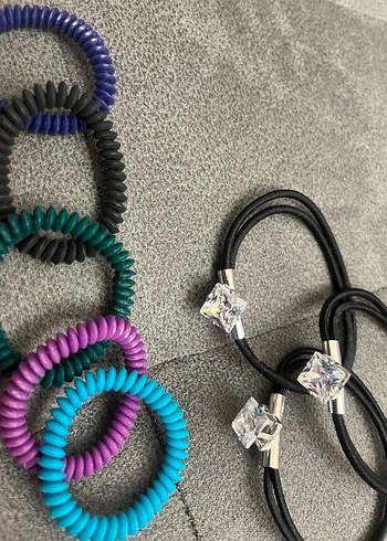 Renkli Elastik ,taşlı , Desenli ,Saç Aksesuarları - Görsel 2